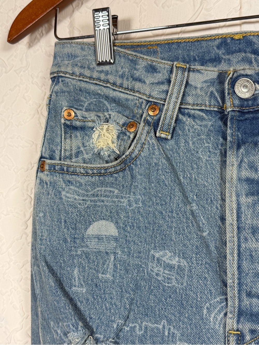 Levi’s Haus Miami Ribcage 72693-0026 Laser Custom Jeans W27 L27 - Picture 7 of 16